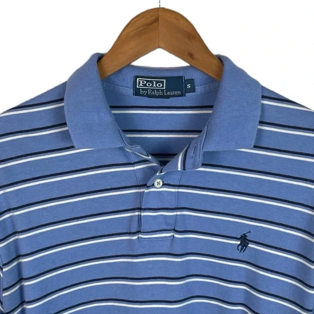 PO730 Men’s Polo Ralph Lauren Designer Striped Polo Shirt S